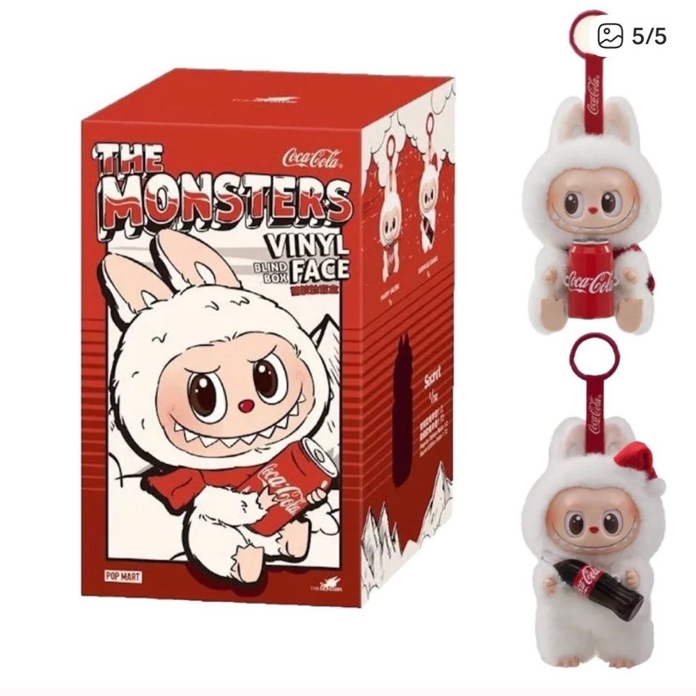 The Monsters Blind Box Coca Cola “Labubu” Keychain Doll Vinyl Face